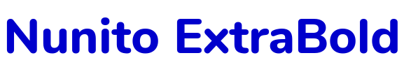Nunito ExtraBold フォント
